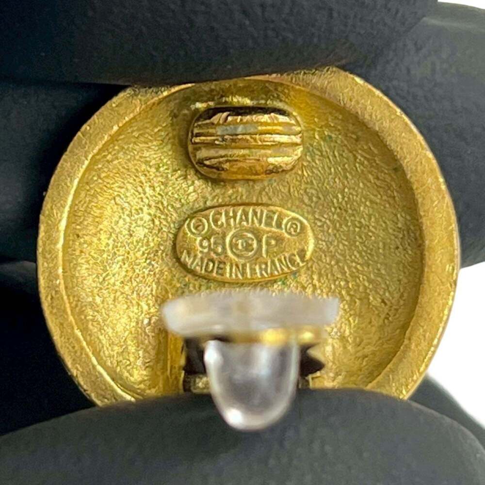 CHANEL Authentic Vintage Gold Logo Earrings - Picture 2 of 5